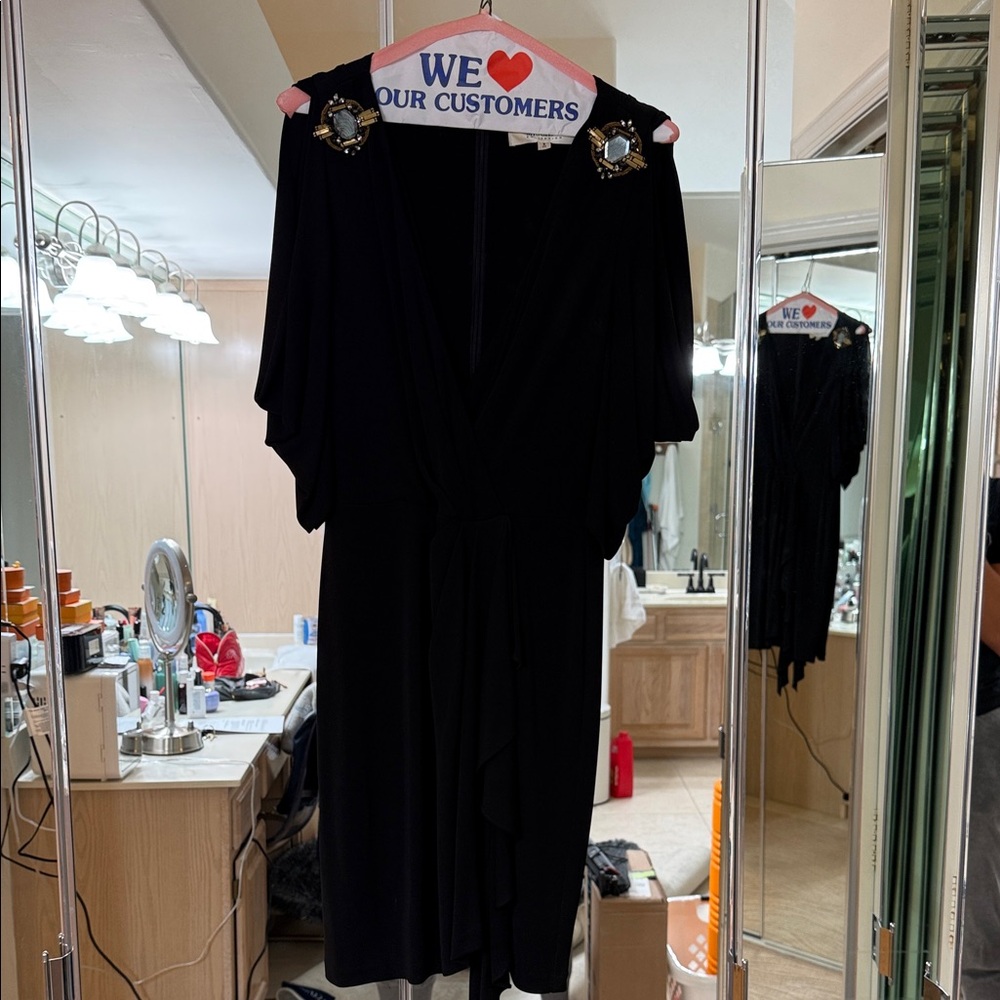 Badgley Mischka Black Mini Dress